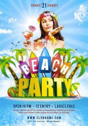 Beach Party Flyer 2