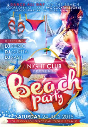 Beach Party Flyer 8