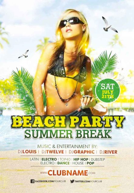 Beach Party Summer Flyer