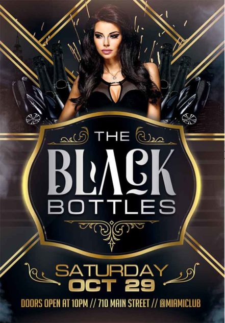 Black Bottles Party Flyer