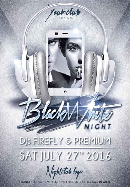 Black White Night Flyer