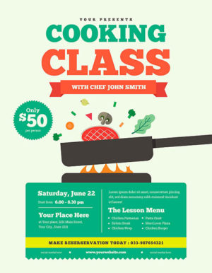 Cooking Class Flyer