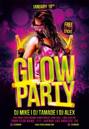 Glow Party Flyer 1