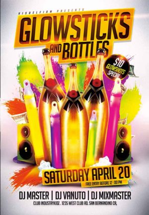 Glowsticks Bottles Flyer