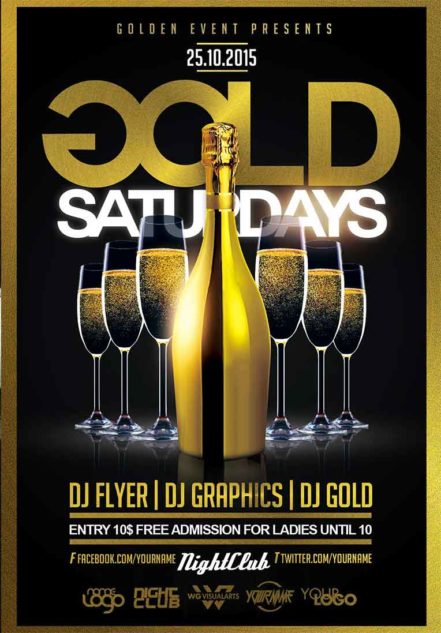 Gold Champagne Flyer