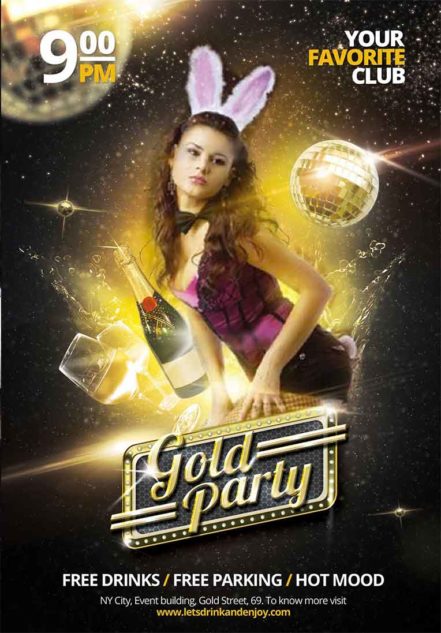 Gold Party Flyer 2