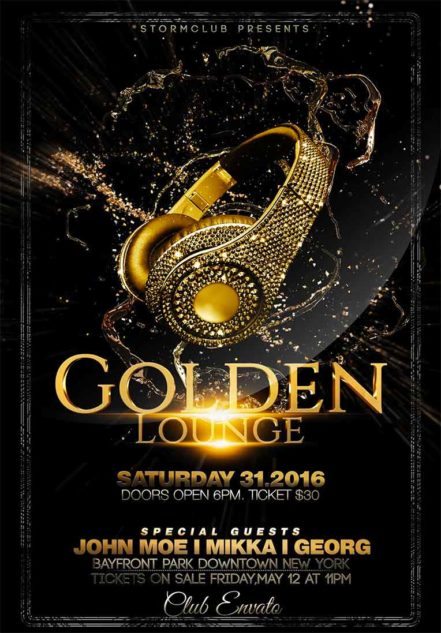Golden Lounge Flyer