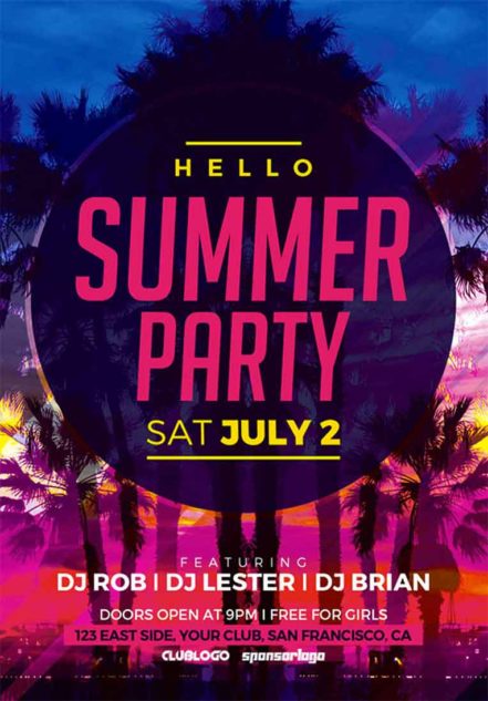 Hello Summer Party Flyer