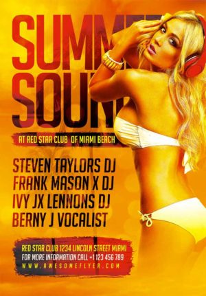 Hot Summer DJ Flyer