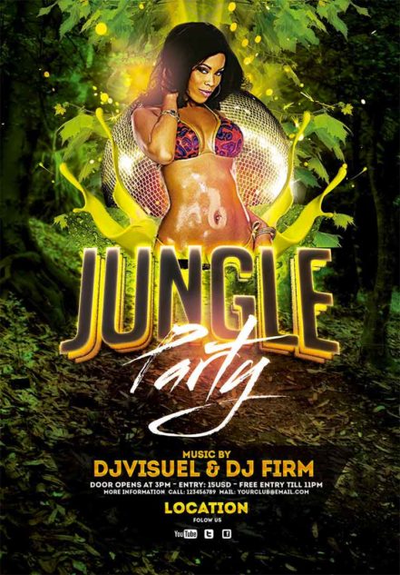 Jungle Party Flyer 2