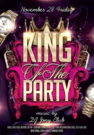 King Of The Party Flyer