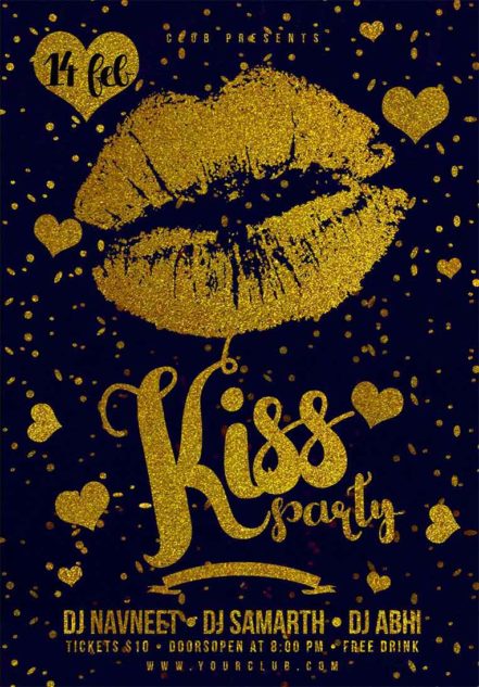 Kiss Party Flyer 1