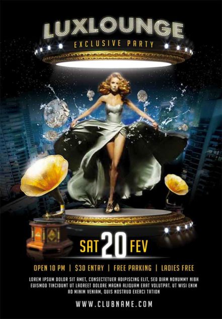 Lux Lounge Flyer