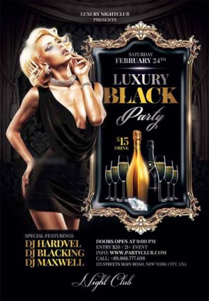 Luxury Black Party Flyer 11