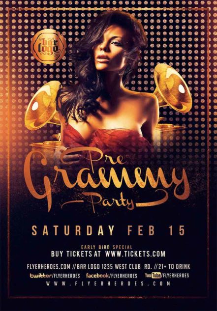 Pre Grammy Party Flyer T1