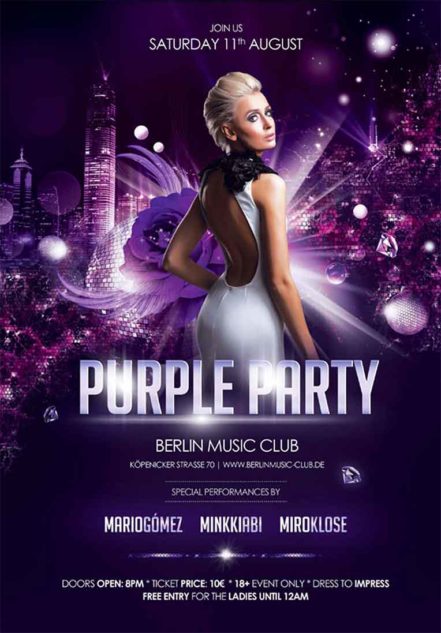 Purple Party Flyer 2