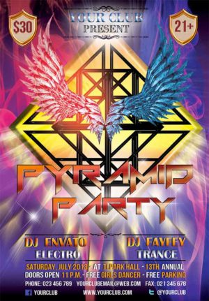 Pyramid Party Flyer