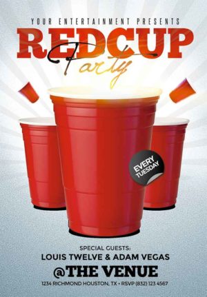 Red Cup Party Flyer