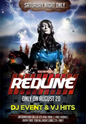 Red Line Party Flyer