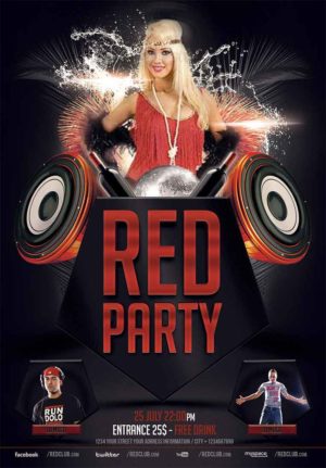 Red Party Flyer 3