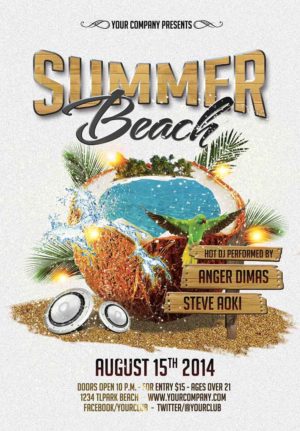 Summer Beach Party Flyer 12