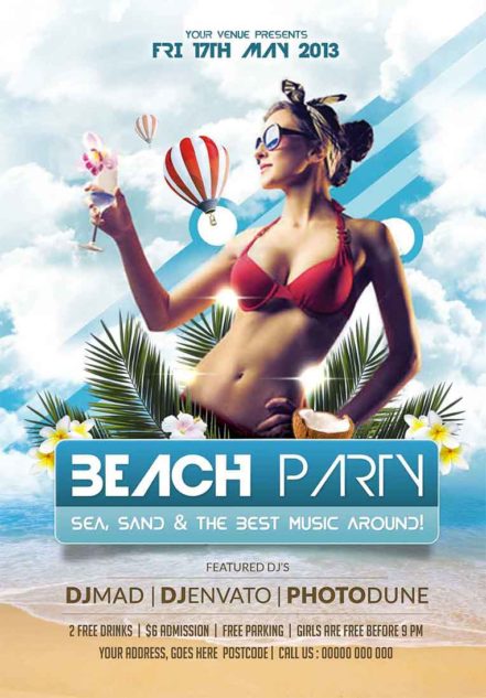 Summer Beach Party Flyer 3