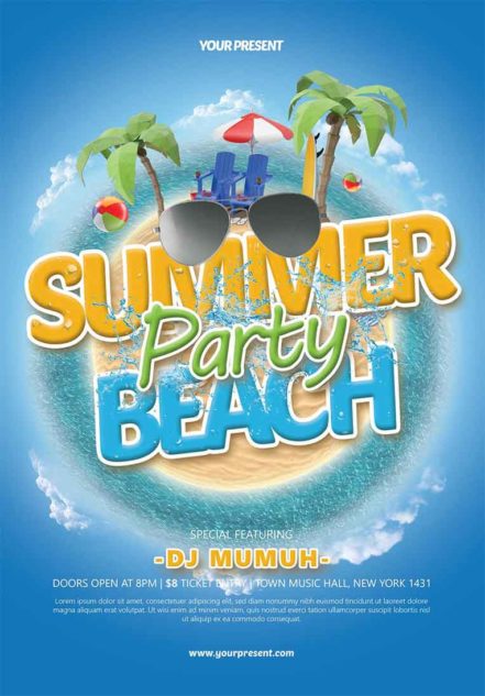 Summer Beach Party Flyer 6