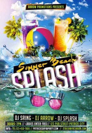Summer Beach Splash Flyer