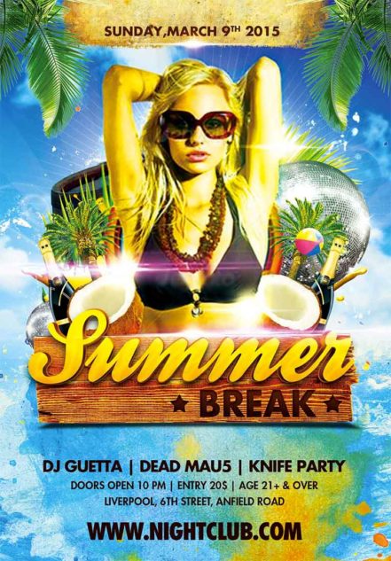 Summer Break Party Flyer 2