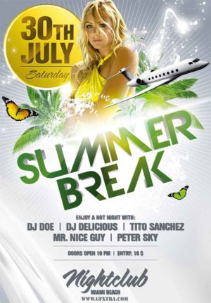 Summer Break Party Flyer 3