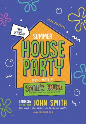 Summer House Party Flyer 2