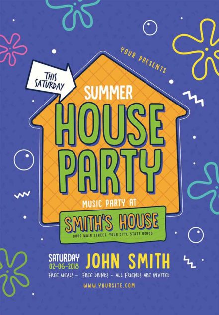 Summer House Party Flyer 2