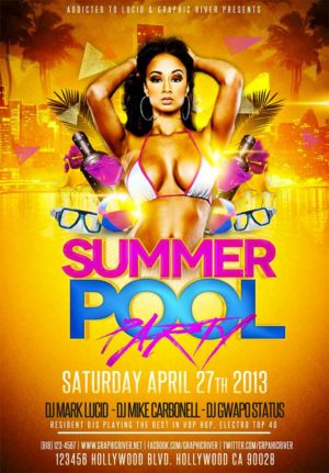 Summer Pool Party Flyer 2