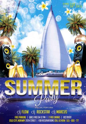 Summer Pool Party Flyer 4