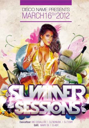 Summer Sessions Party Flyer