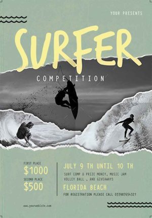 Surfer Competition Flyer
