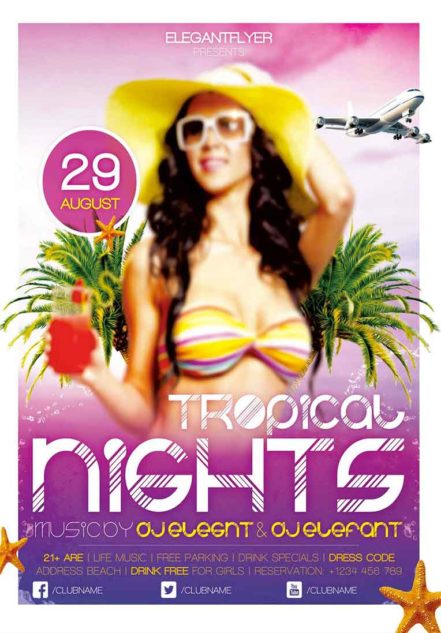 Tropical Nights Flyer FB