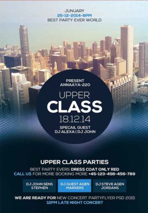 Upper Class Party Flyer