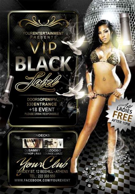 Vip Black Label Flyer