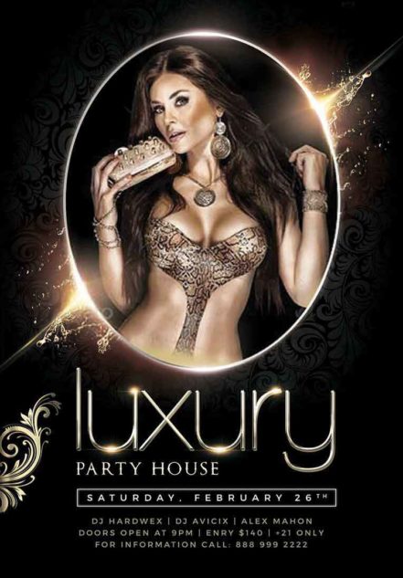 Vip Luxury Nights Party Flyer 10017836