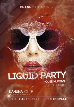 Wet Liquid Party Poster Flyer