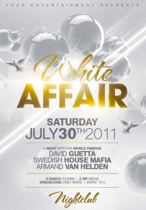 White Affair Party Flyer