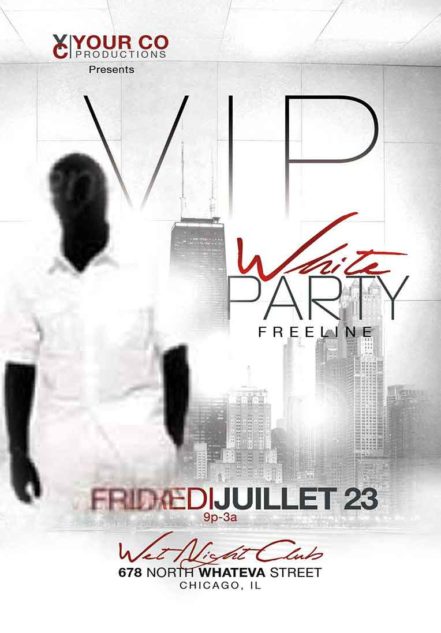 White Party Event Flyer