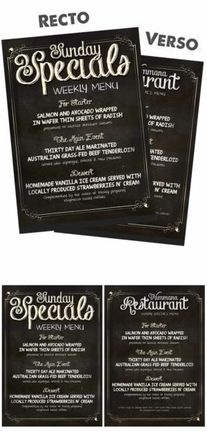 Chalk Menu Flyer 1