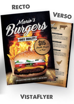 Food Burger Menu Flyer