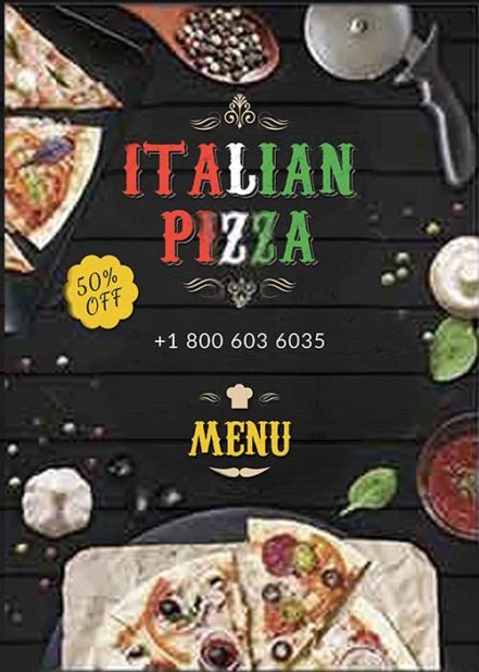 Pizza Menu Layout Italian 2 A