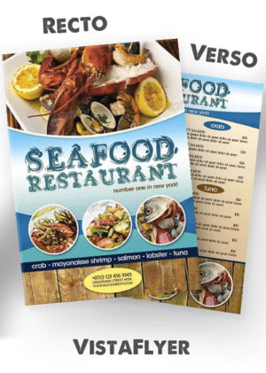 Seafood Restaurant Menu Flyer 1