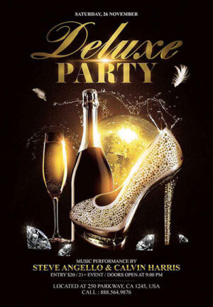 Deluxe Night Party Flyer 12468685