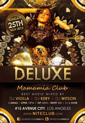 Deluxe Nightclub Flyer 1