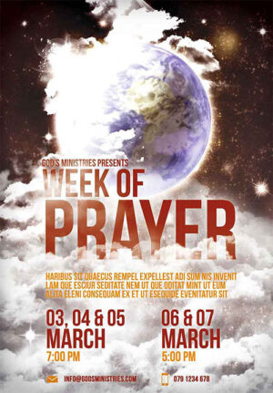 Week of Prayer of Poster Flyer